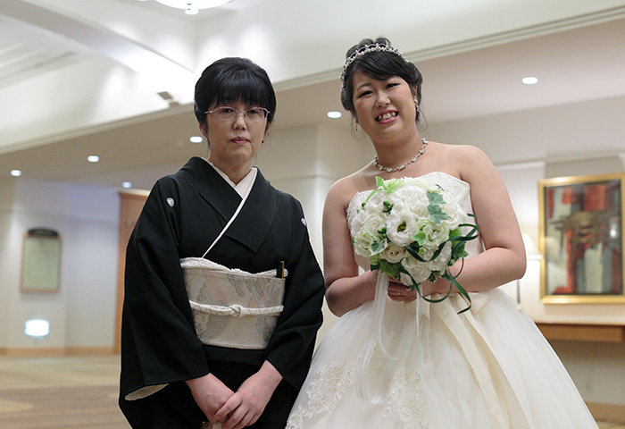 お母さんに内緒で一緒に退場。<br />
「びっくりした。」ってお母さん嬉しそうだった